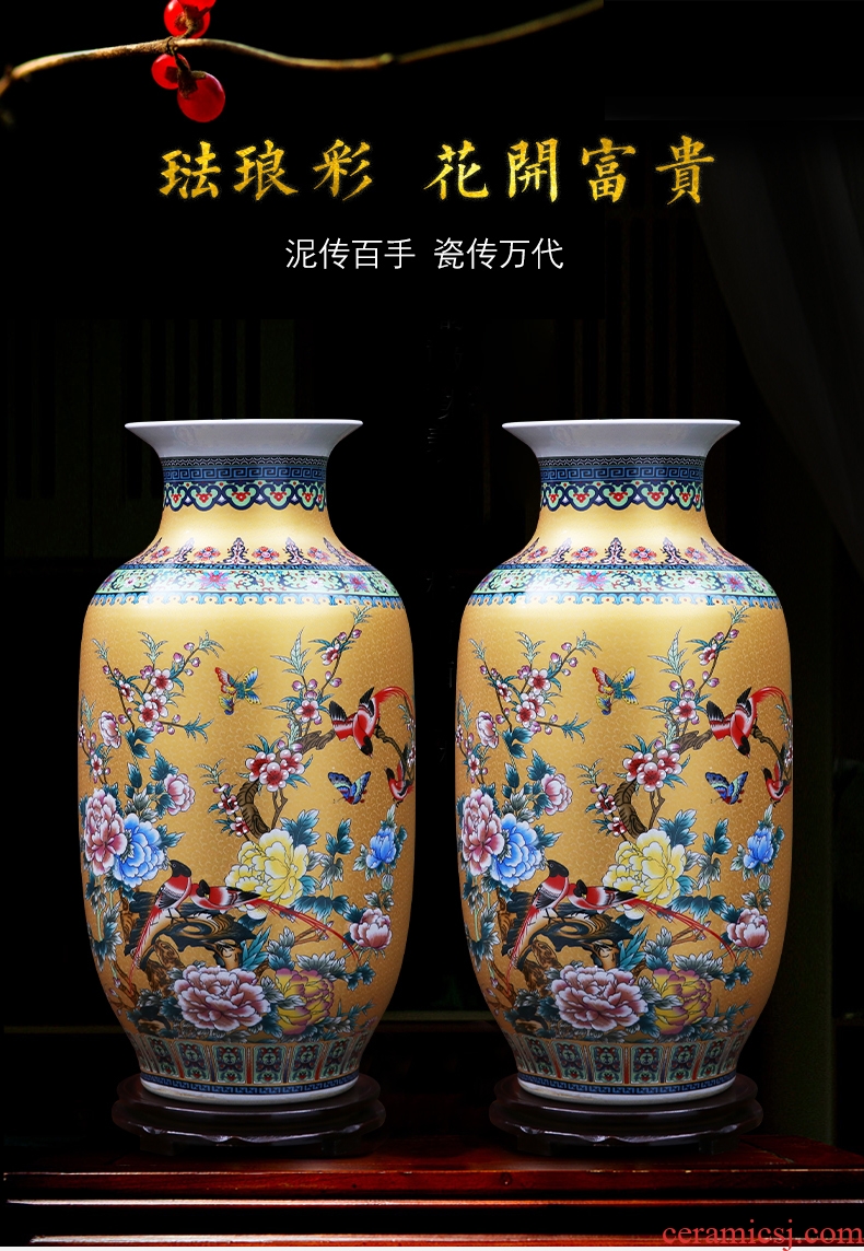 Jingdezhen I and contracted ceramic vases, flower arrangement sitting room place pottery aquarium ceramic cylinder landing large planter - 598850284935