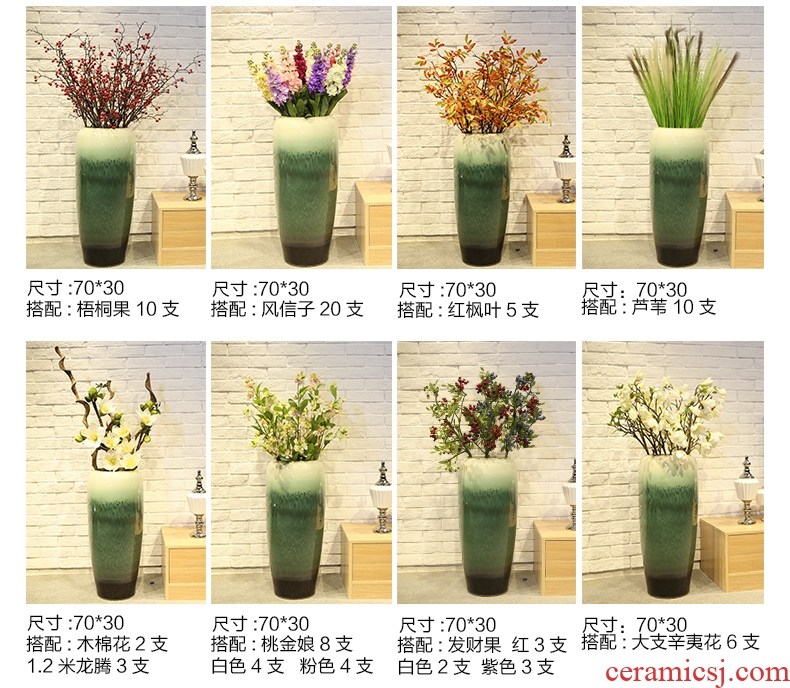 Modern new Chinese style of large vases, jingdezhen ceramics hand - made dried flowers, flower arrangement, the sitting room TV ark, furnishing articles - 579172110912