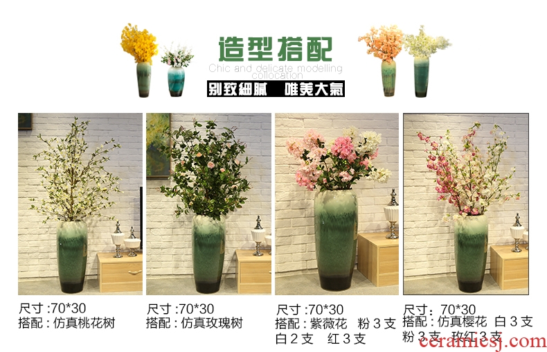 Jingdezhen of large vases, the sitting room porch place Chinese up flower flower implement hotel ceramic decoration - 579172110912