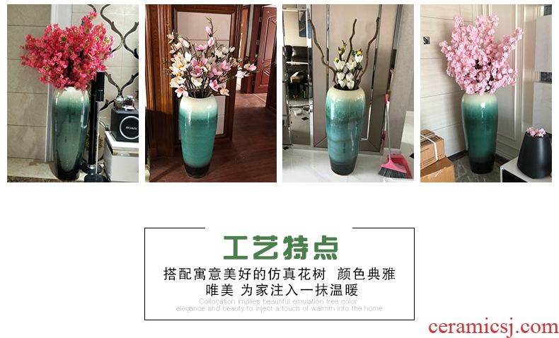 Jingdezhen of large vases, the sitting room porch place Chinese up flower flower implement hotel ceramic decoration - 579172110912