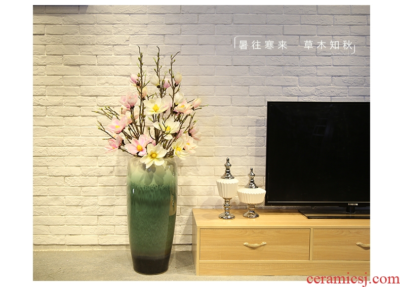 Jingdezhen ceramic large vases, garden villa decoration theme hotel furnishing articles home decoration floral outraged - 579172110912