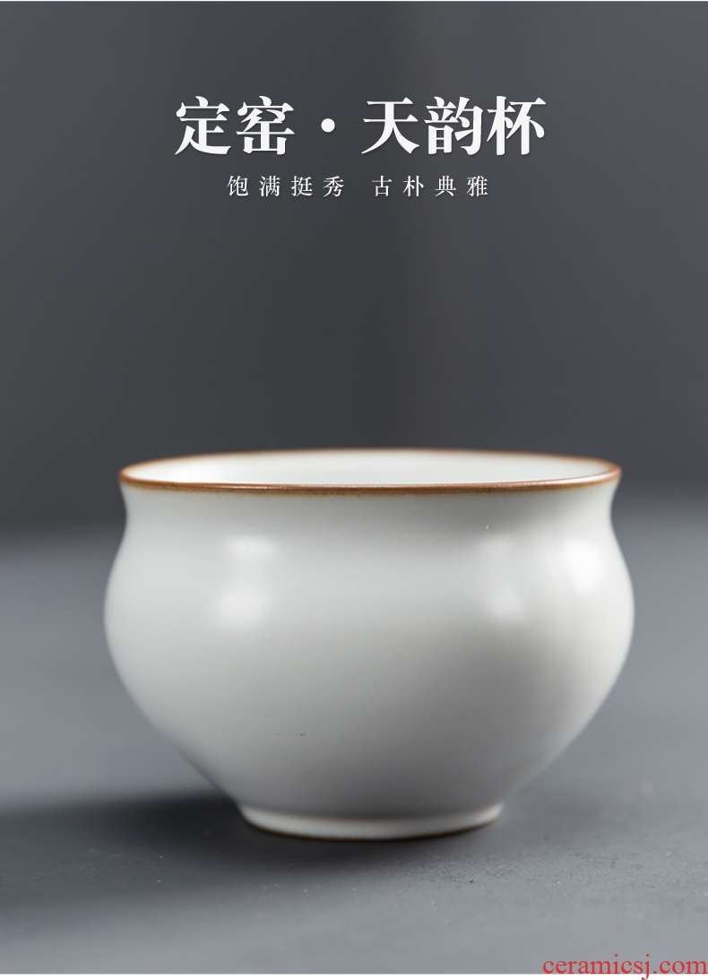 Matte five ancient jun ceramic tea set sample tea cup kung fu masters cup cup your kiln to open small cups to send