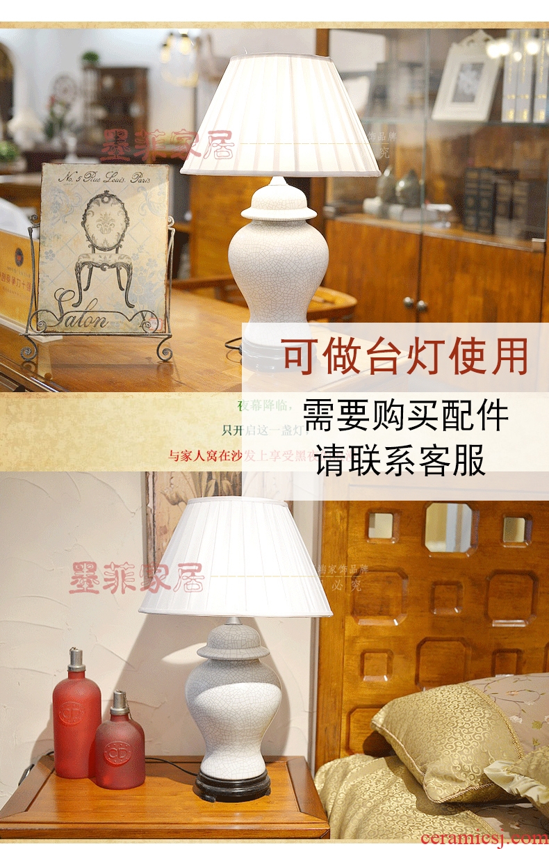 Jingdezhen ground vase large hotel Chinese style restoring ancient ways in dry flower implement coarse pottery in the sitting room porch ceramic furnishing articles - 525563514845