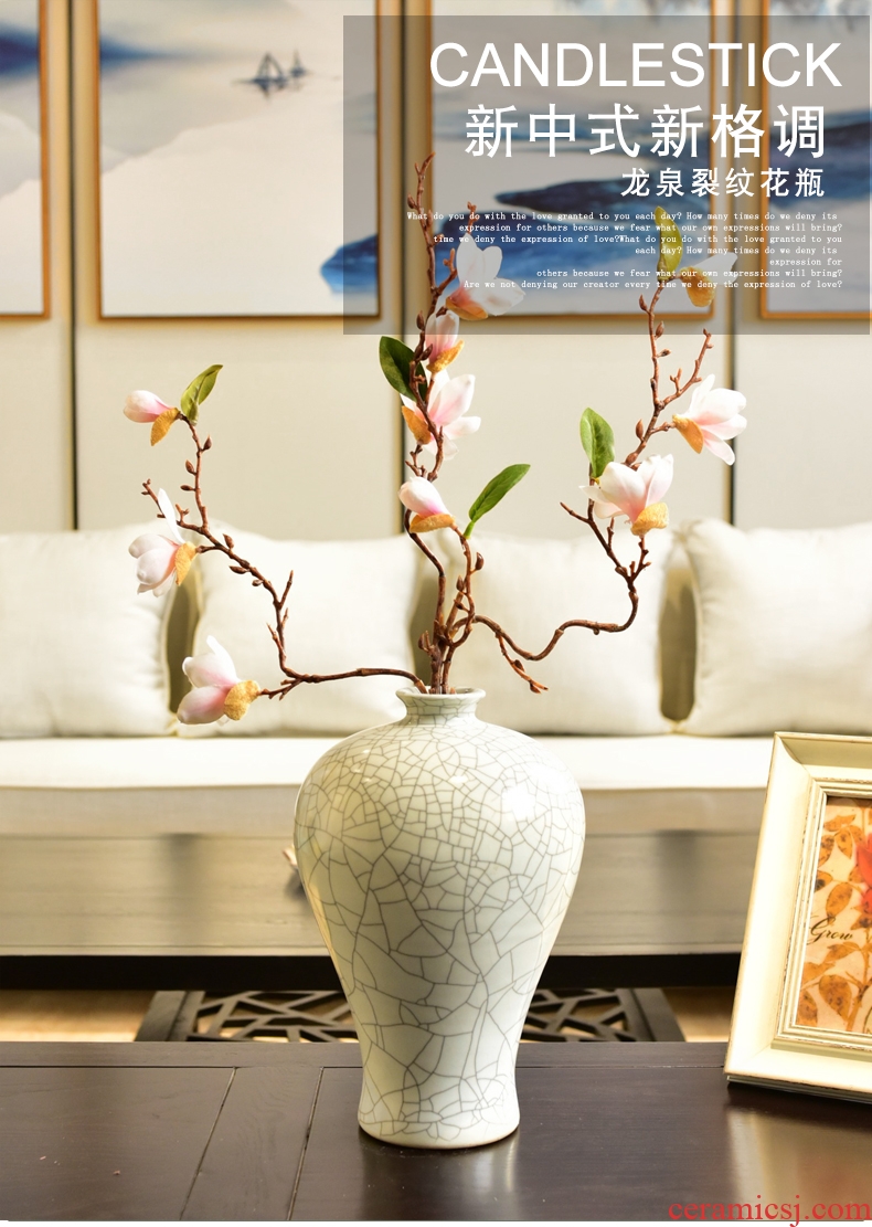 Color glaze up ceramic floor vase vase stylish sitting room hotel villa place large vases, flower arrangement - 525563514845