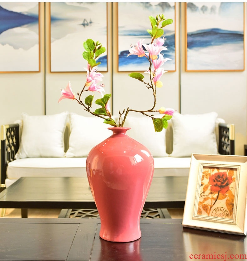 Jingdezhen blue and white ceramics hand - made peony landing big vase home sitting room adornment hotel furnishing articles - 44803911327