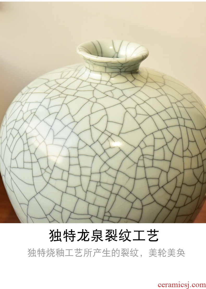 Jingdezhen ceramics by hand draw blue and white porcelain vases, flower arrangement large antique Chinese style living room rich ancient frame furnishing articles - 525563514845