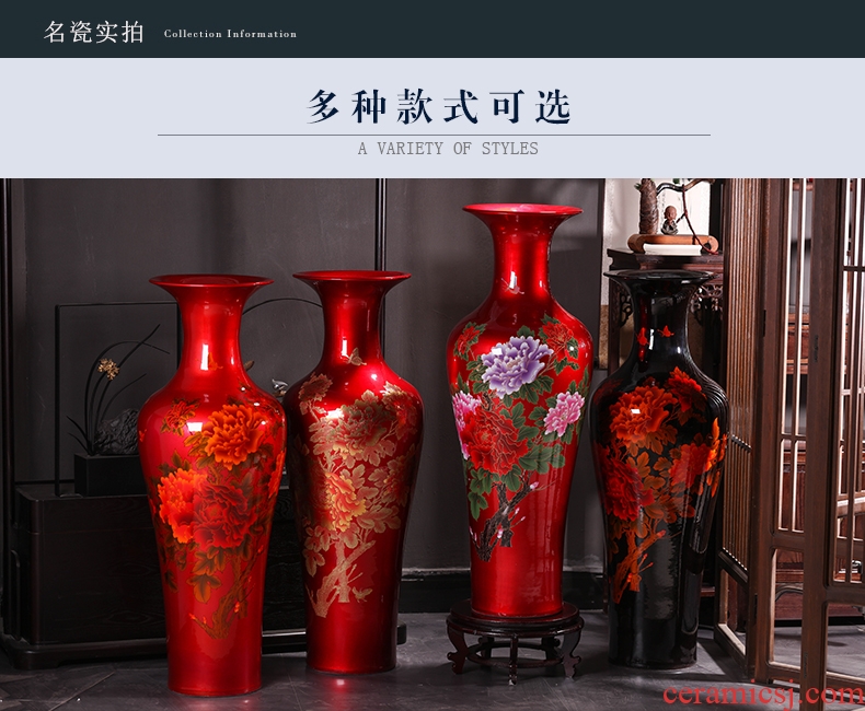 Dried flower vase furnishing articles sitting room flower arrangement of jingdezhen ceramic industry wind restoring ancient ways pottery flower implement European landing - 531571718073