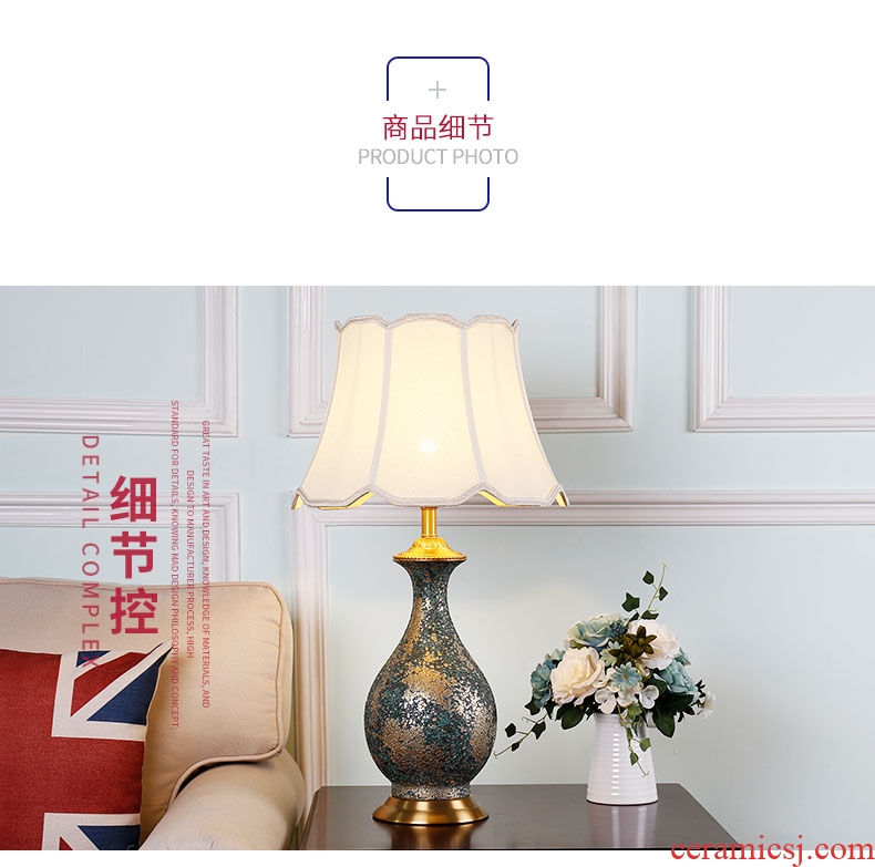 American ceramic lamp cooper example room sitting room bedroom berth lamp contracted creative jingdezhen ceramic villa