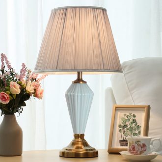 American minimalist bedside lamp bedroom sweet romance ceramic modern living room study marriage room move light decoration