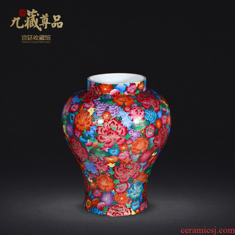 Jingdezhen porcelain vases, antique hand-painted general famille rose colour thread can collect ornament gift porcelain