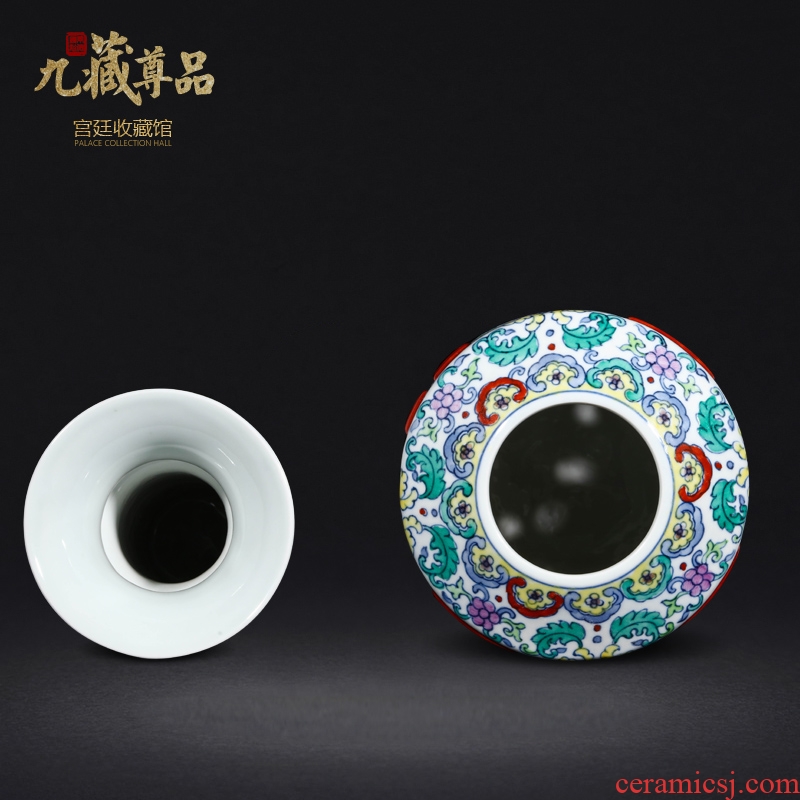 Jingdezhen porcelain vases, antique hand-painted porcelain dou turn color heart bottles of home sitting room collect adornment furnishing articles