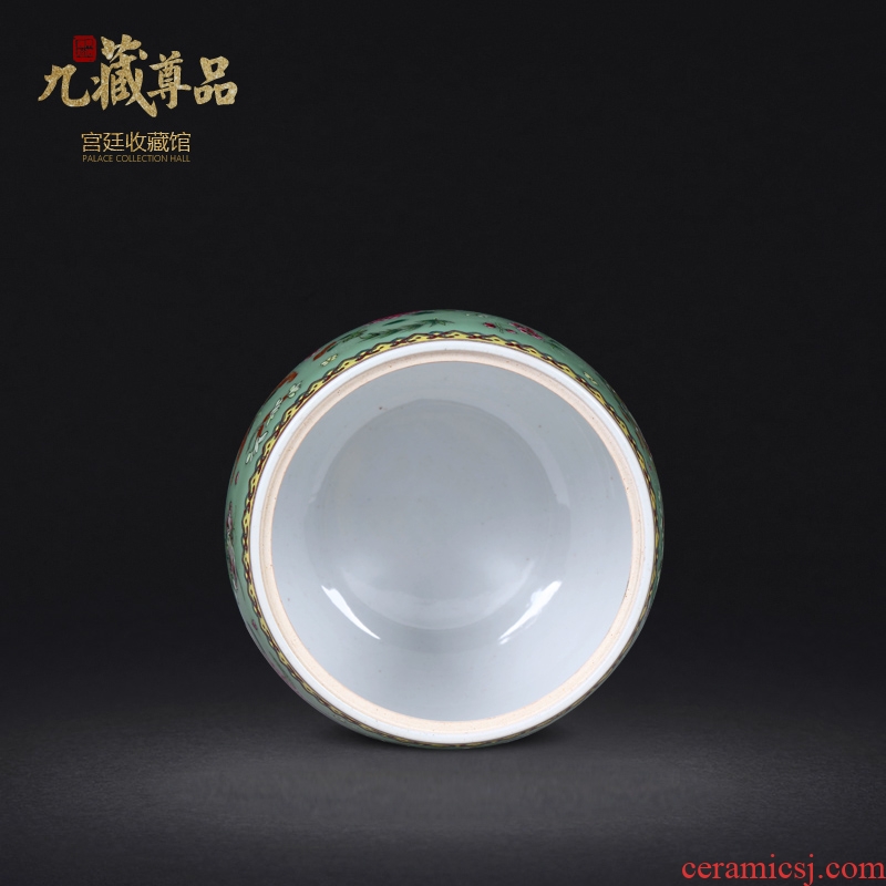 Archaize of jingdezhen porcelain qing qianlong pastel best butterfly cover can of antique hand-painted caddy penjing collection decorations