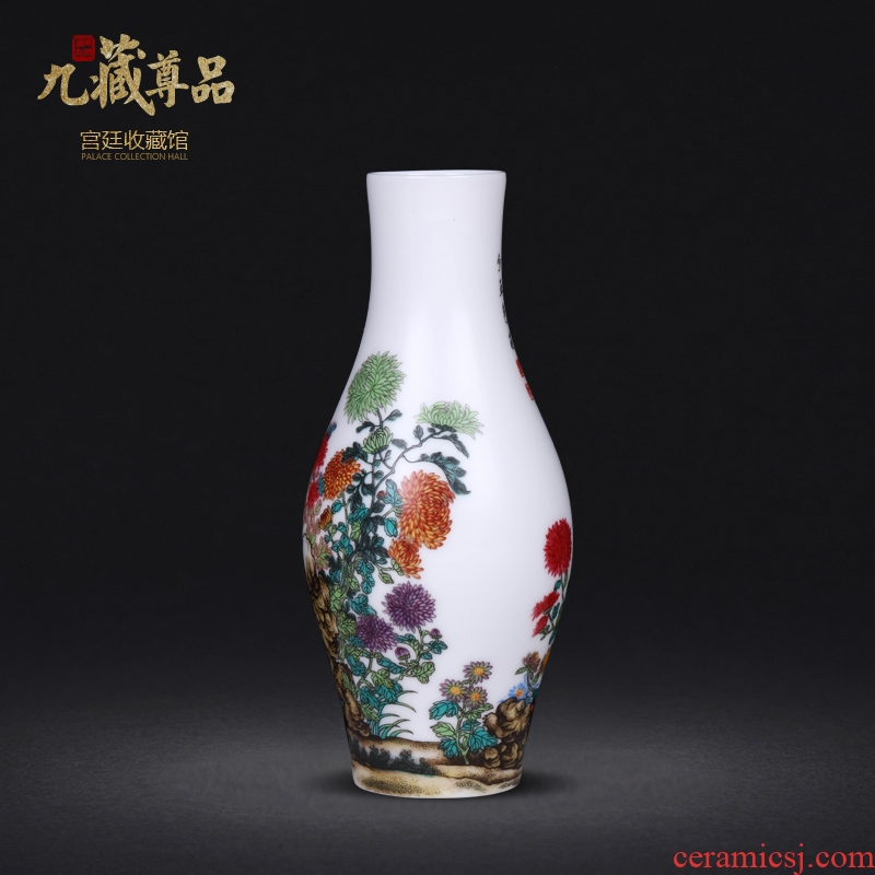 Jingdezhen ceramics imitation qing qianlong colored enamel enamel ten treasure sitting room porch decoration penjing collection