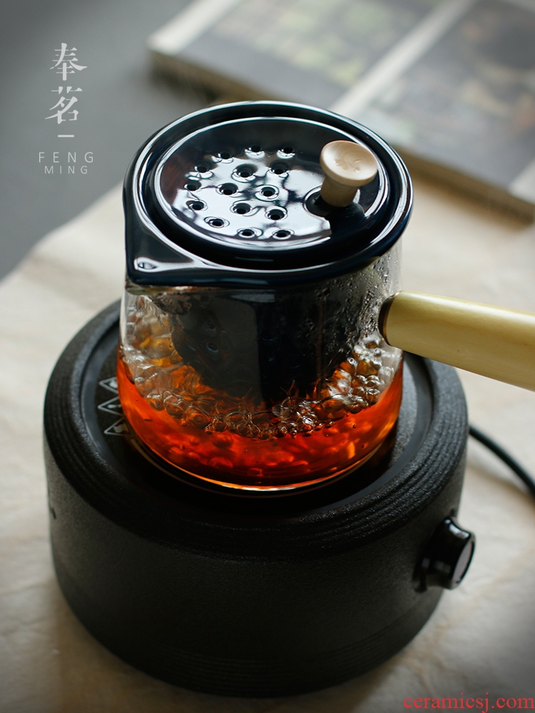 Serve tea side glass tea steamer the boil ceramic tea, the electric TaoLu white tea cooking household utensils teapot suits