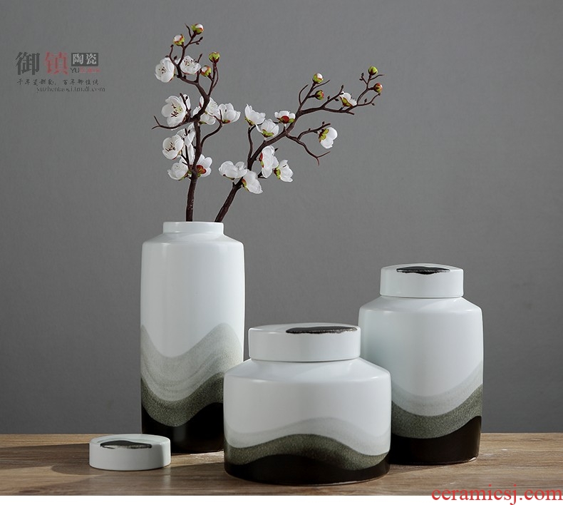 Furnishing articles of jingdezhen ceramic vases, checking out works of art to receive television household to decorate the sitting room porch wine accessories