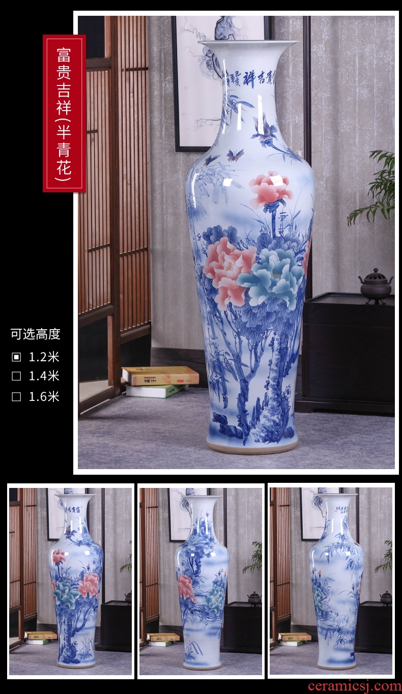 Jingdezhen ceramics carving shadow qdu landing, vases, Chinese style living room TV cabinet home decoration furnishing articles - 605489704833