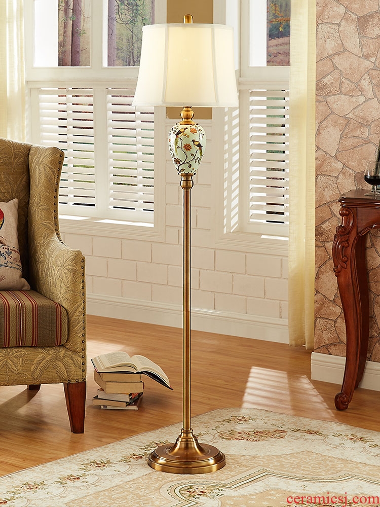 Doren American ceramic floor lamp European I and contracted sitting room bedroom vertical floorlamp creative study