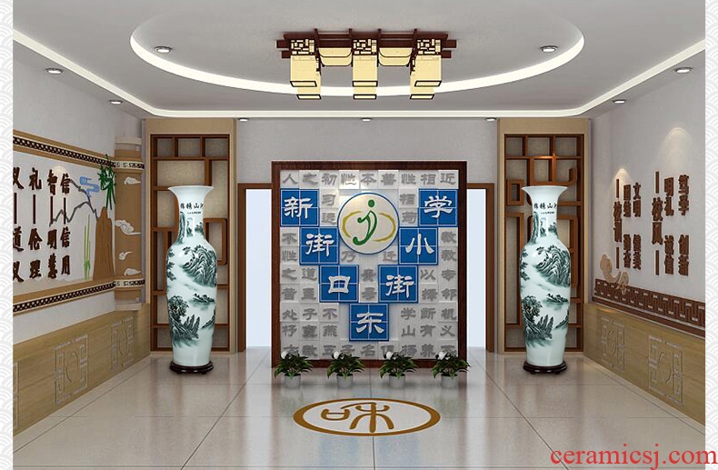 Porcelain in jingdezhen color glazed pottery of a thriving business longfeng large vases, sitting room of Chinese style household furnishing articles decoration - 567522394700