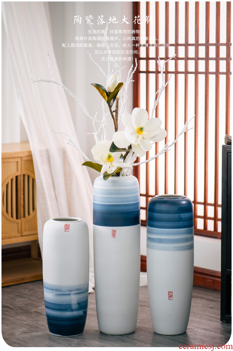 Jingdezhen ceramic vase furnishing articles sitting room hotel TV ark, dried flower arranging flowers large ground porcelain home decoration - 580713670890