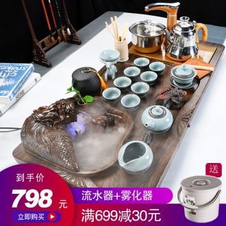 Famed ceramic tea set contracted household kunfu tea automatic sitting room tea Chinese tea tea tea tray