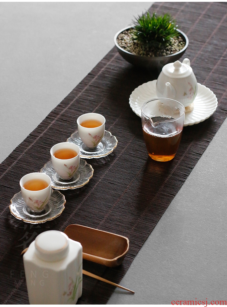 Serve tea kung fu tea tea accessories pot mat white CiHu holds the teapot tea bearing retainer mat pot teapot ceramic base