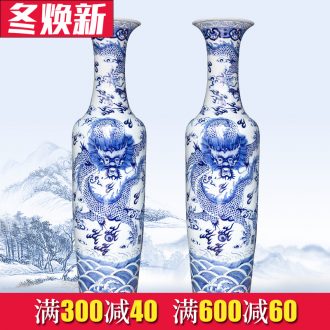 Jingdezhen ceramics of large blue and white porcelain vase decoration to the hotel living room home furnishing articles large opening gifts