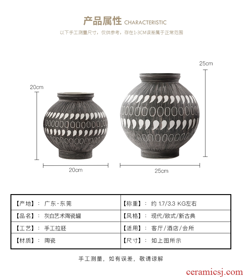 Jingdezhen ceramics pastel landscapes of large vases, Chinese style living room home TV ark adornment furnishing articles - 600210949949