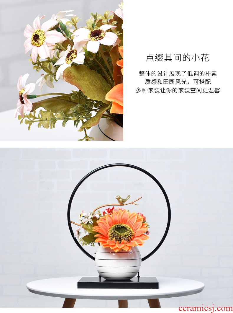 Floret bottle furnishing articles sitting room dry flower arranging flowers Nordic light ceramic TV ark, contracted and I household act the role ofing is tasted much wine