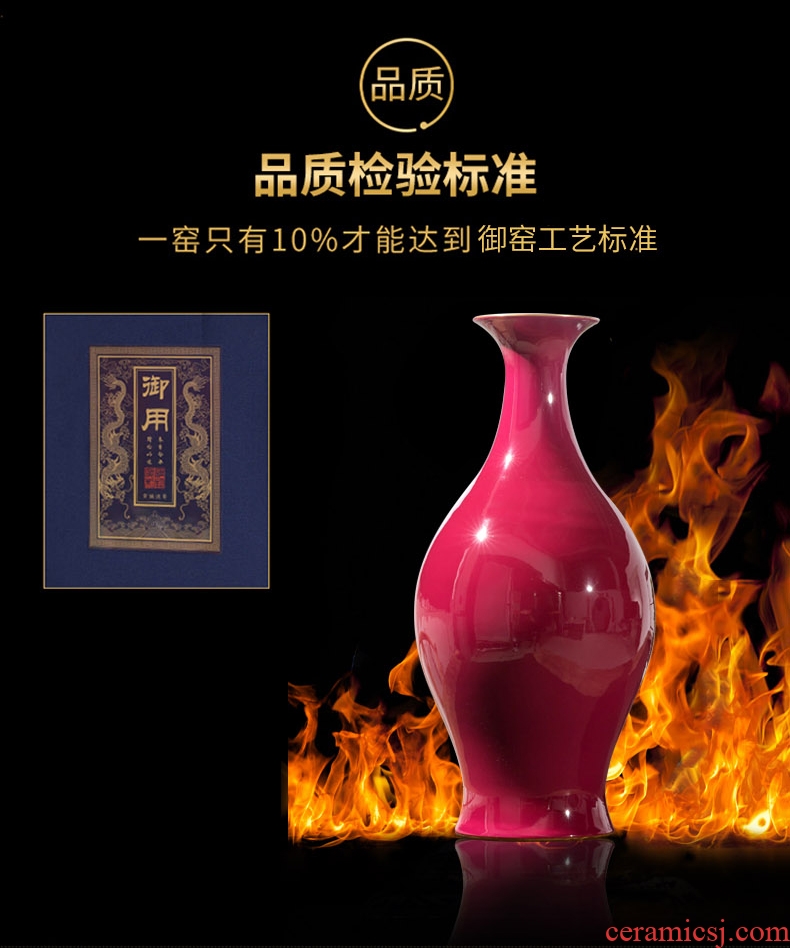 Jingdezhen ceramics landing large vases, hand - made pastel peacock peony splendor in home furnishing articles hotel - 596785946196