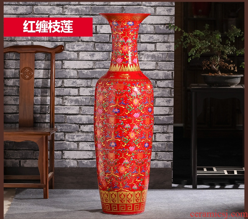 Business needs large three - piece jingdezhen ceramics vase furnishing articles of Chinese style household adornment flower arrangement sitting room - 584852517329