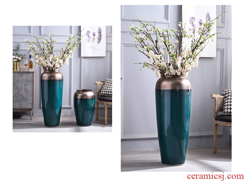 Ceramic vase landing restoring ancient ways continental contracted sitting room porch hotel dry flower arranging flowers large soft adornment furnishing articles - 602894898559