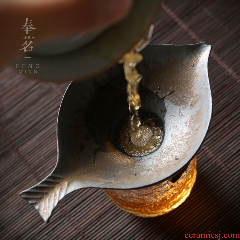 Serve tea) filter creative ceramic filter tea tea filters kung fu tea accessories make tea is good