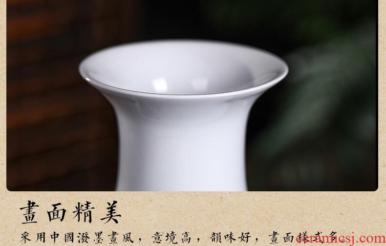 Continuous grain of jingdezhen ceramics hydroponic lucky bamboo vase, home furnishing articles set creative small ornament
