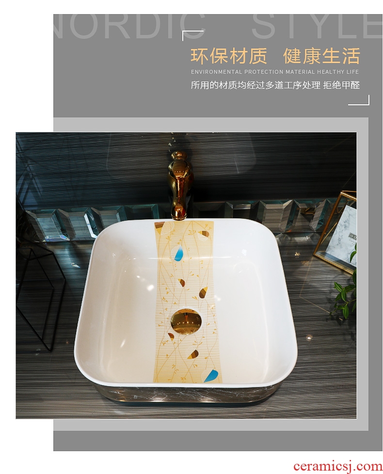 The stage basin sink ceramic home for wash face basin bathroom sink northern art rectangular basin