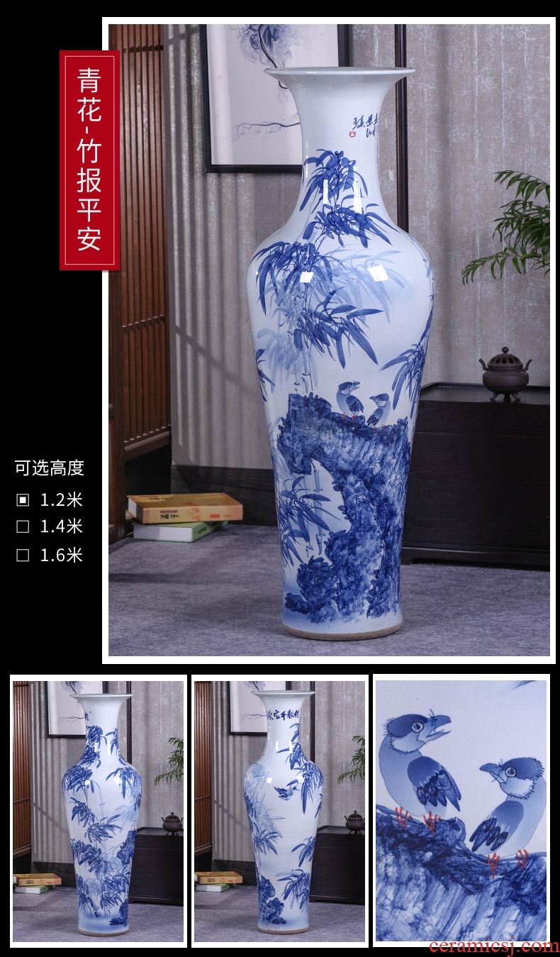 Jingdezhen ceramics carving shadow qdu landing, vases, Chinese style living room TV cabinet home decoration furnishing articles - 605489704833