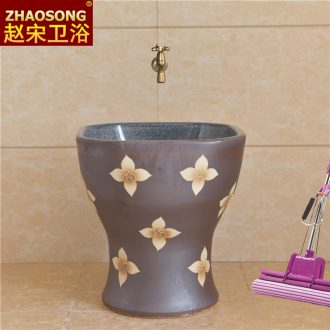 Ceramic art mop wash mop pool basin to the balcony square one-piece mop pool sweep the floor mop pool home