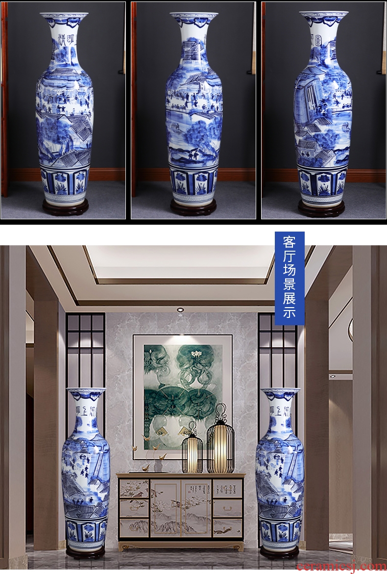 Jingdezhen ceramics China red peony of large vases, flower arranging TV ark adornment of I sitting room place - 599884028140
