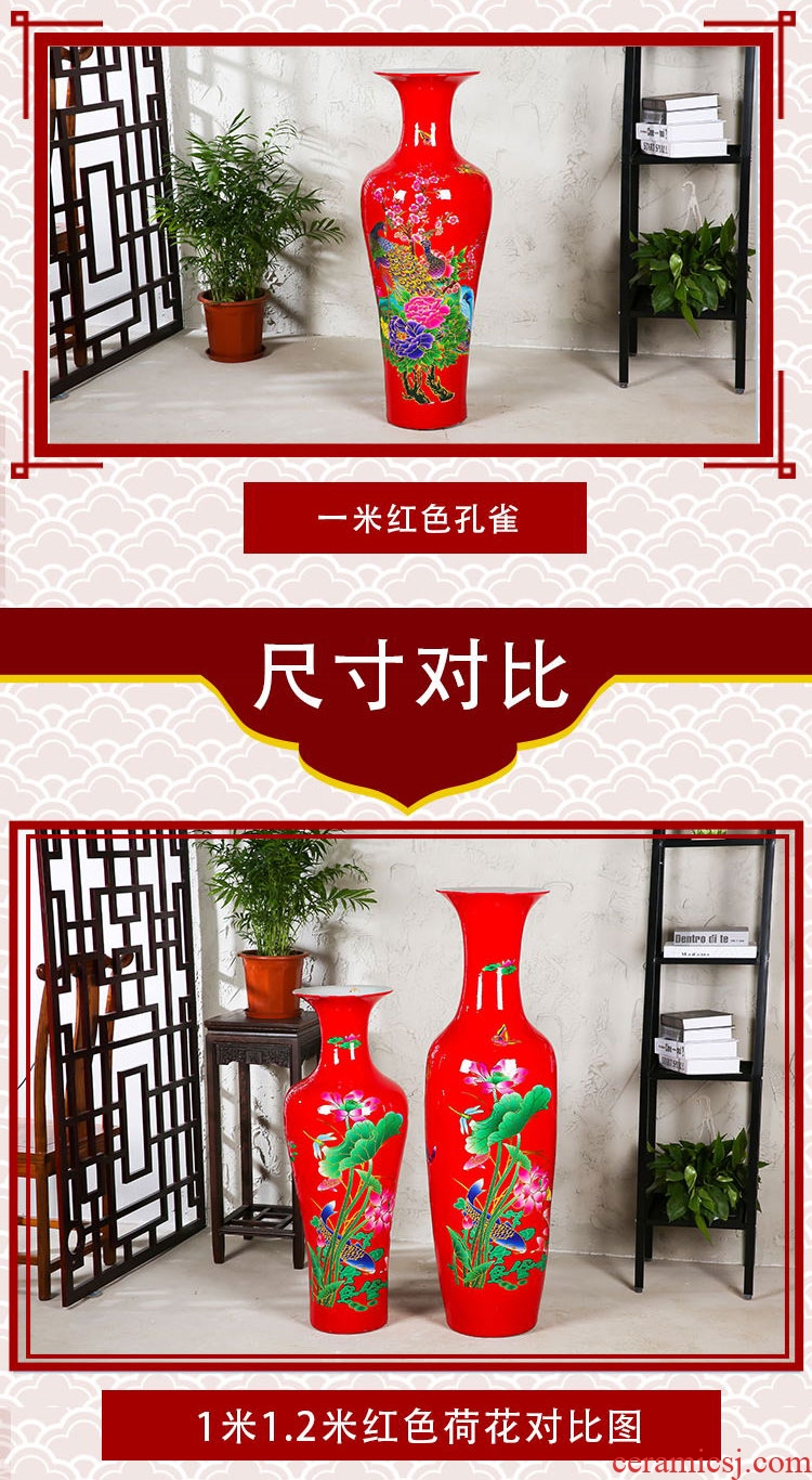 Jingdezhen ceramic vase furnishing articles large famous hand - made ziyun fragrance of new Chinese style home sitting room adornment - 585896298419