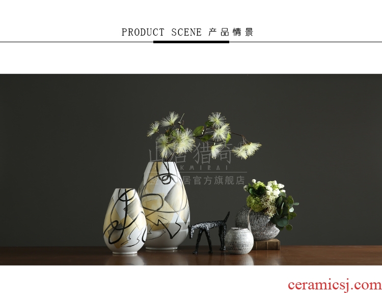 Antique hand - made porcelain of jingdezhen ceramics youligong double elephant peach pomegranate flower vase decoration - 593029283815