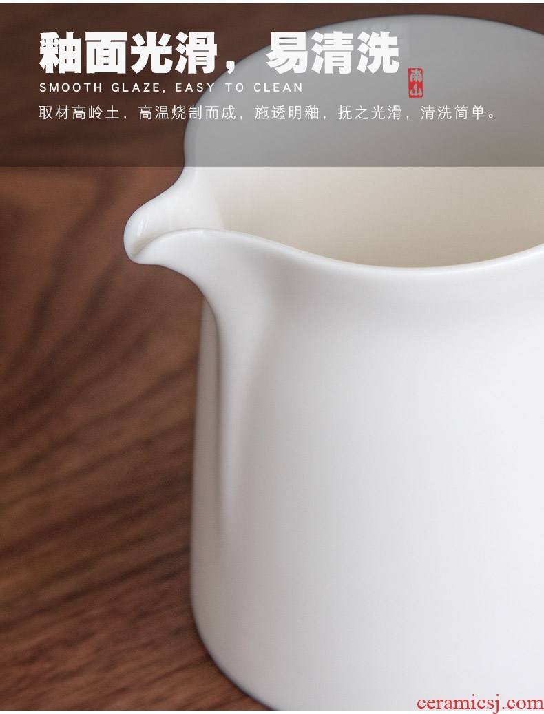 Mr Nan shan the original white creative fair keller white porcelain kung fu tea tea tea sea points ware ceramic cup) suit