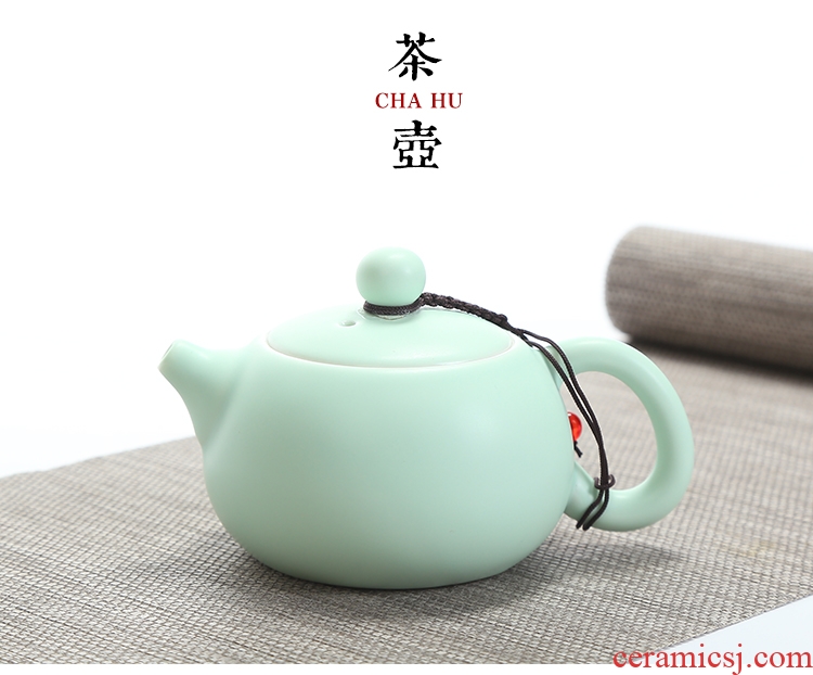 Travel tea set suit portable package ceramic crack of a pot of 24:27 and CPU contracted household Japanese kung fu teapot
