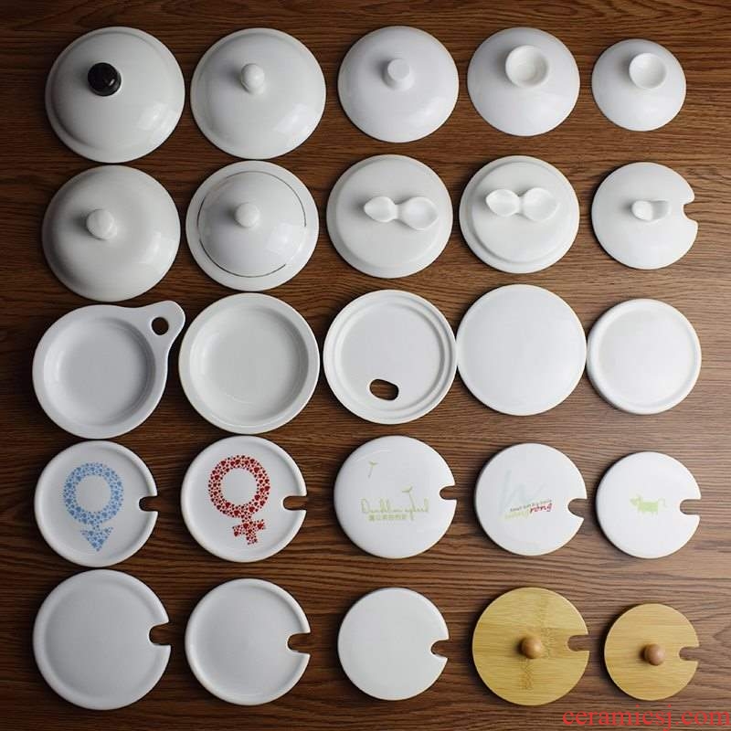 Porcelain cup cover sheet sells general round ceramic perforated universal tea accessories silicone soft cover glass lid mark