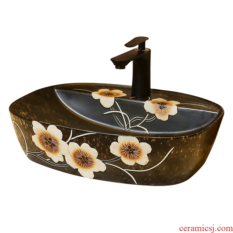 Basin of Chinese style restoring ancient ways is the stage Basin lavatory toilet antique art of jingdezhen ceramic lavabo single Basin