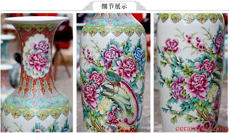 Ceramic vase landing restoring ancient ways continental contracted sitting room porch hotel dry flower arranging flowers large soft adornment furnishing articles - 586319364316