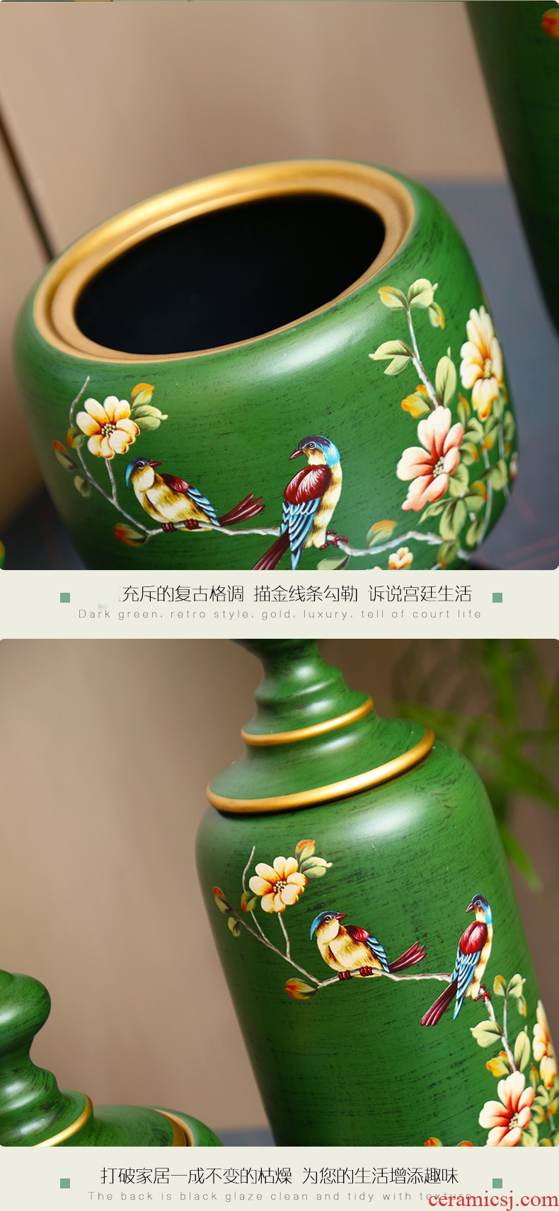 European American country ceramic storage tank of TV ark household soft adornment the sitting room porch European wine furnishing articles