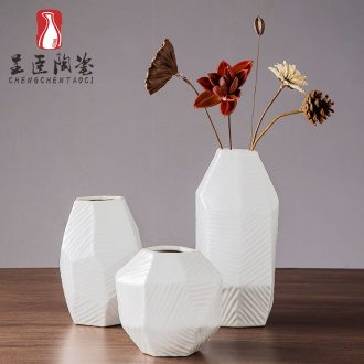 2019 new ceramic vase white contracted and I sitting room TV creative zen dry place desk vases