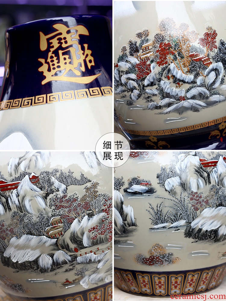 Modern home sitting room adornment of large gourd furnishing articles of jingdezhen ceramics porch study hotel housewarming gift