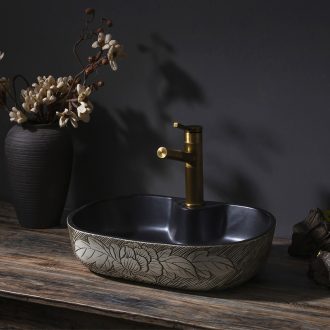 Basin of Chinese style restoring ancient ways is the stage art ceramic lavatory basin that wash a toilet lavabo household balcony