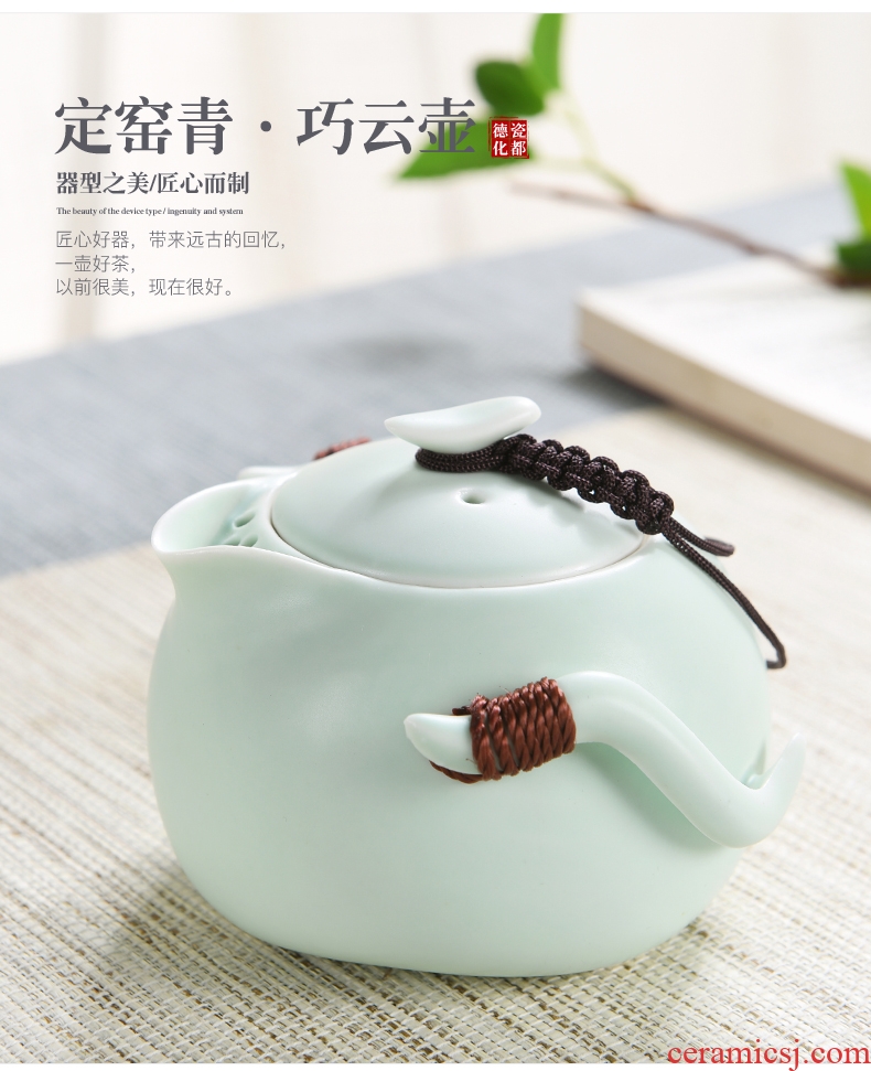 Beauty cabinet to open the slice your kiln ceramic teapot tea set kiln Emily penguin pot of kung fu tea tea hand grasp single pot pot