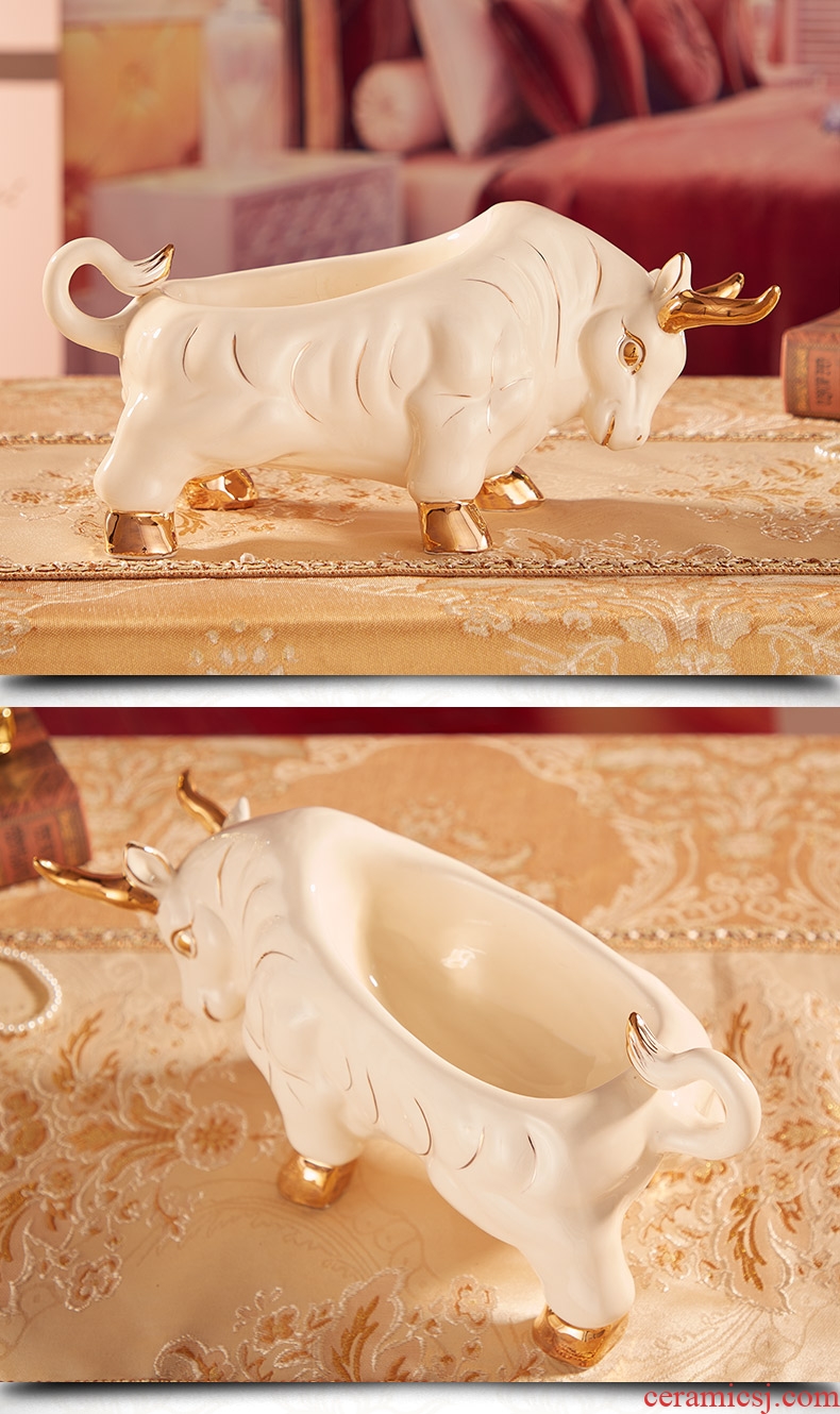 Ou porch ceramics that take the door key to receive a furnishing articles at the gate of home desktop receive box of deer horse cattle pig furnishing articles